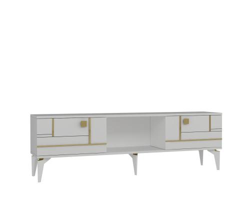 TV laud Madera - White, Gold