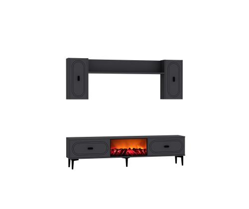 TV laud Weny Bohem Fireplace - Anthracite