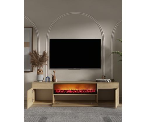TV laud Elodi Fireplace - Sapphire Oak