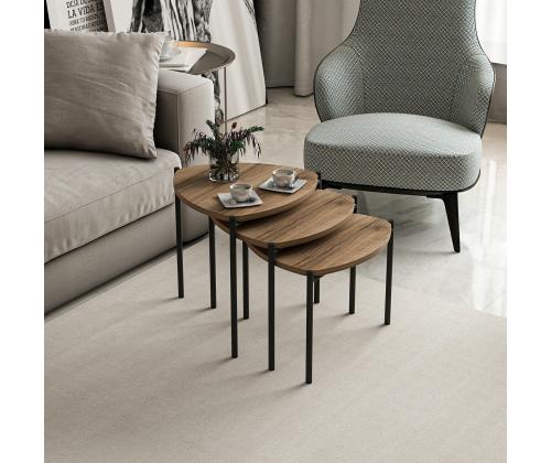 Mööblikomplekt lauad Lenny - Walnut