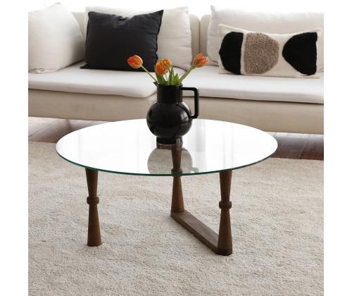 Kohvilaud Yuvarlak Cam Orta Sehpa S301