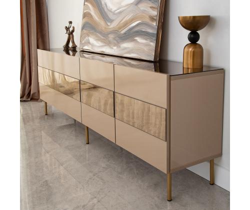 TV laud Leon - Bronze, Gold