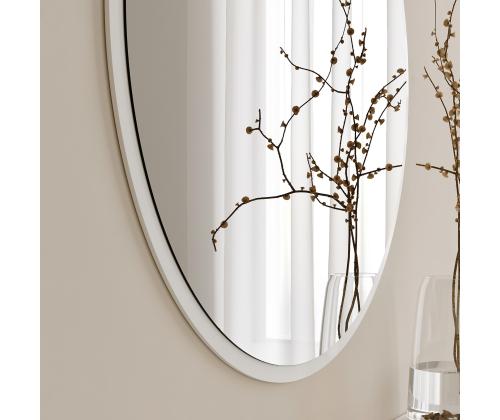 Peegel Dekoratif Yuvarlak Ayna Beyaz A706