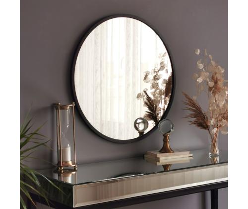 Peegel Siyah Metal Çerçeve Yuvarlak Ayna A709