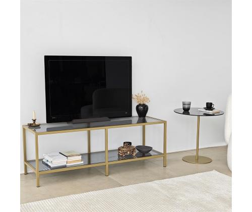 TV laud Basic - Dark Grey, Gold