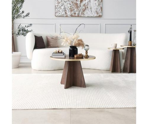 Kohvilaud Mushroom - Gold, Walnut v2