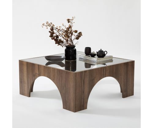 Kohvilaud Seine - Transparent, Walnut