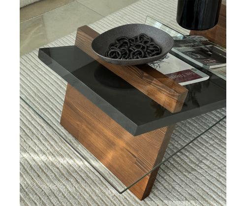 Kohvilaud Livello - Black, Chesnut