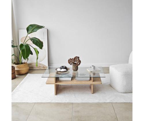 Kohvilaud Saga Rectangle - Sapphire, Transparent