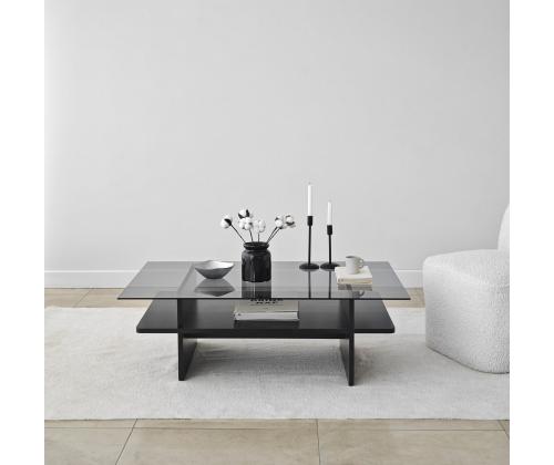 Kohvilaud Saga Rectangle - Black, Fume
