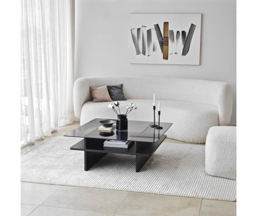 Kohvilaud Saga Square - Black, Fume