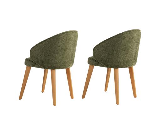 Mööblikomplekt toolid Bentley - Green, Dark Oak