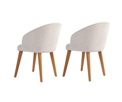 Mööblikomplekt toolid Bentley - White, Dark Oak