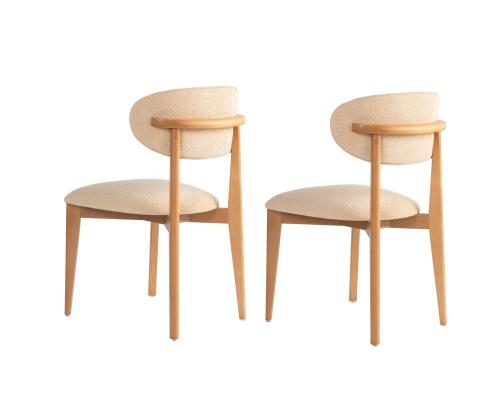 Mööblikomplekt toolid Lionte - Beige, Light Oak