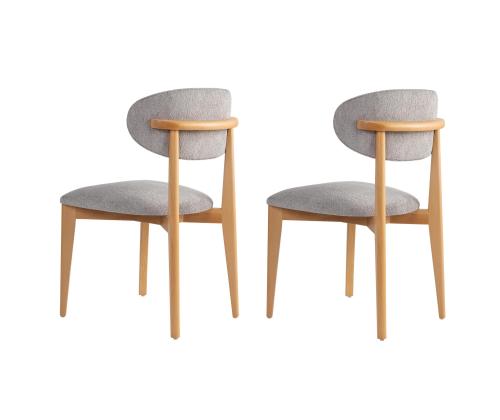 Mööblikomplekt toolid Lionte - Grey, Light Oak