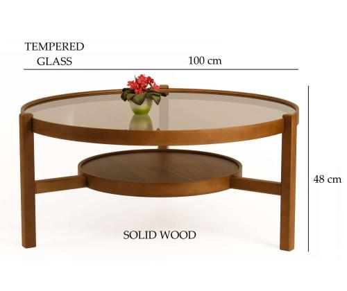 Kohvilaud Flora - Walnut