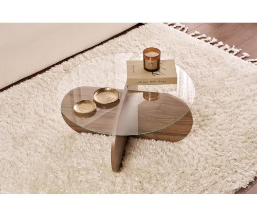 Kohvilaud Aeris - Venezia Walnut, Transparent