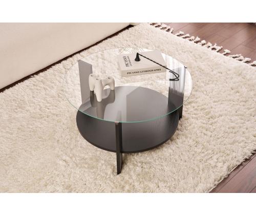 Kohvilaud Clara - Wood Black, Transparent