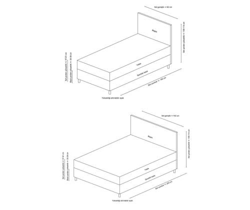 Safir 160 x 200 - Brown