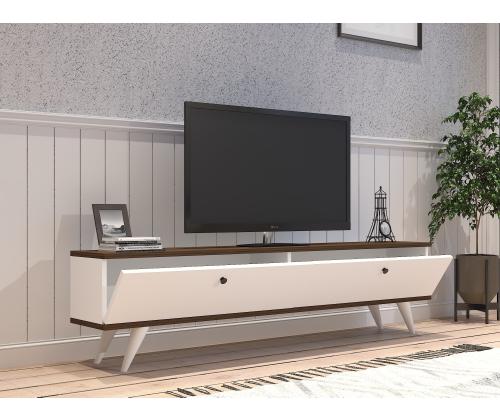 TV laud Paris - White, Walnut