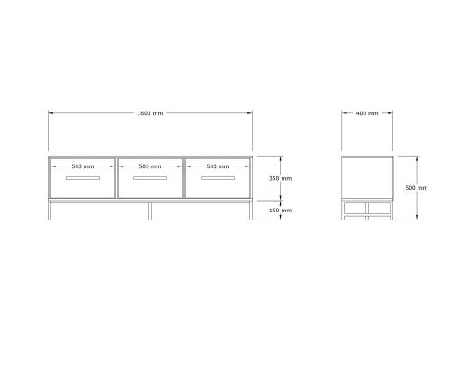 TV laud Melody - White