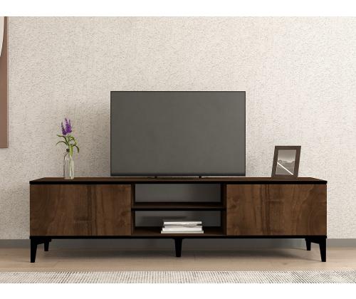 TV laud Erem - Walnut, Black
