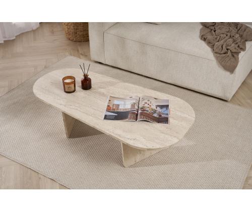 Kohvilaud Ovalis - Travertine