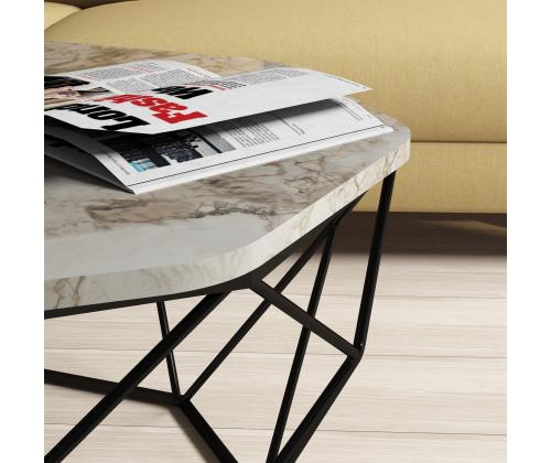 Kohvilaud Diamond - White Marble