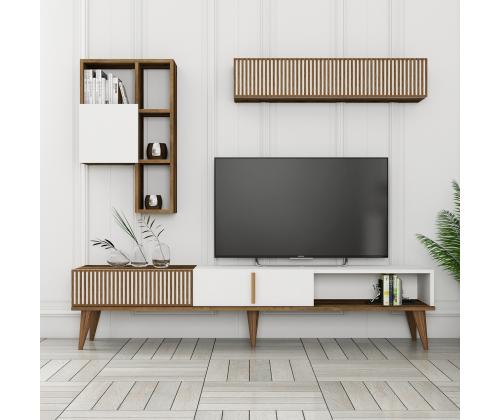 TV laud Milan TV - Walnut, White
