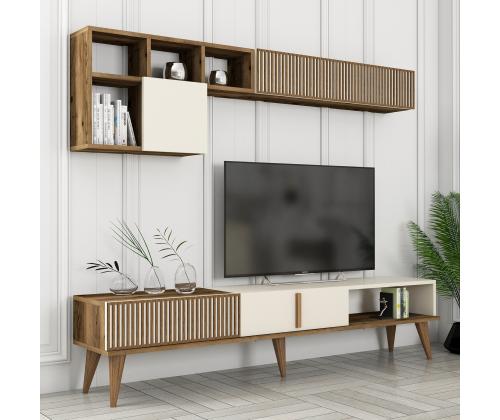 TV laud Milan TV - Walnut, Cream