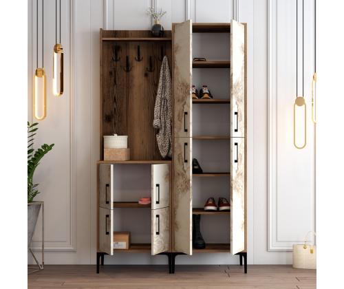 Berlin BA - Walnut, White Marble