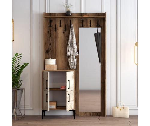 Berlin BC - Walnut, White Marble