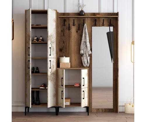 Berlin ABC - Walnut, White Marble