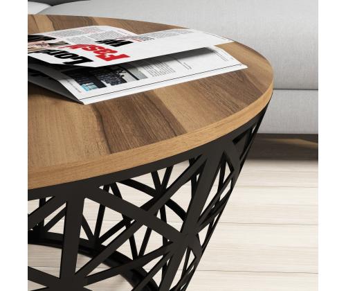 Kohvilaud Stil Metal Ferforje - Walnut