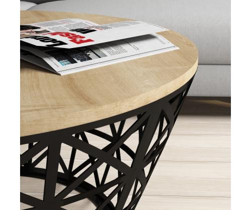 Kohvilaud Stil Metal Ferforje - Oak