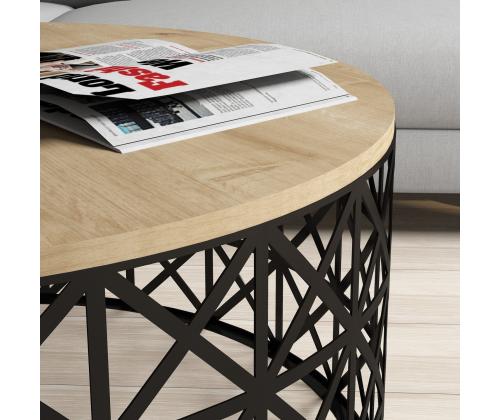 Kohvilaud Selin Metal Ferforje - Oak