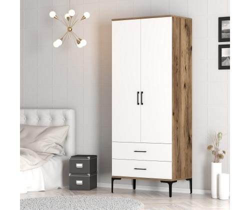 Kumsal T - Walnut, White