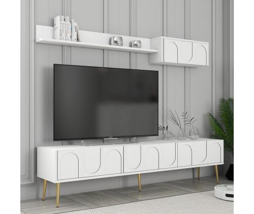 TV laud Lyon 2 - White, Gold