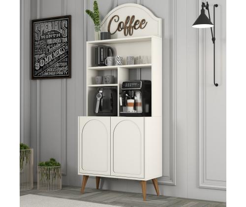 Kohvilaud Lyon 80 - Cream, Walnut