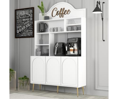 Kohvilaud Lyon 120 - White, Gold