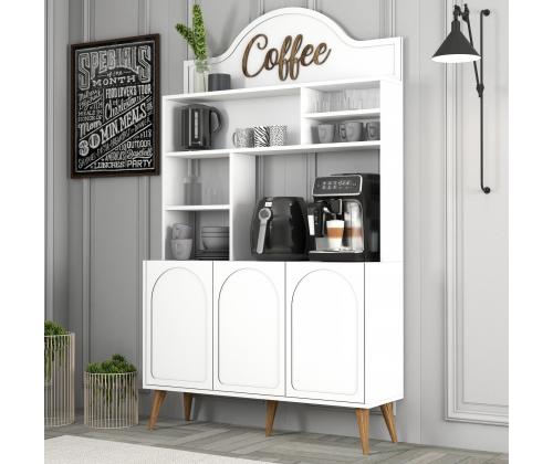 Kohvilaud Lyon 120 - White, Walnut