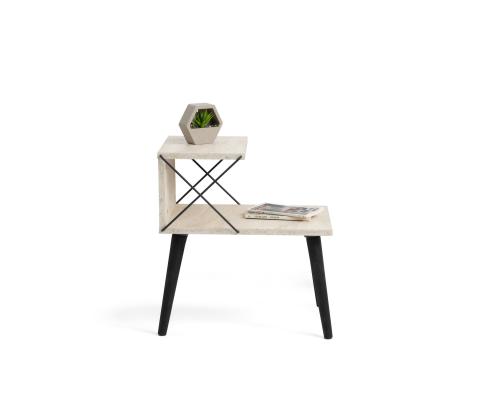 Cross - Black, Travertine