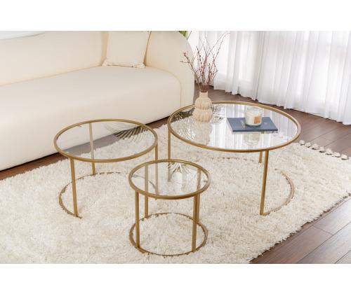 Kohvilaud Aurum - 80, 60, 42 - Gold, Transparent