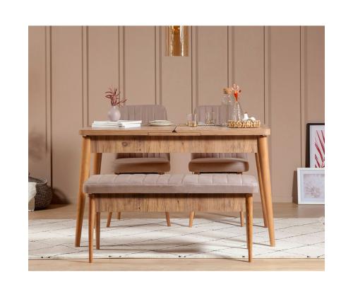 Vina Bench Atlantic Pine, Stone