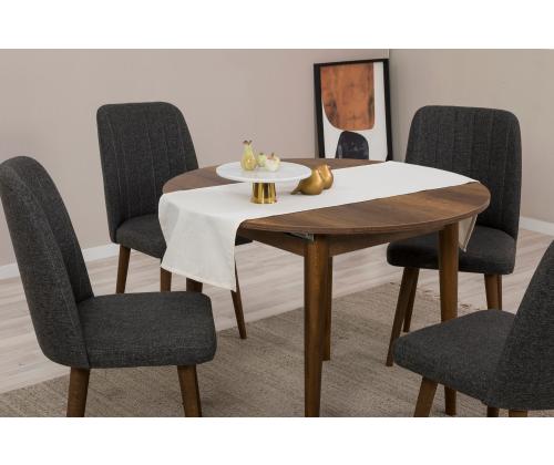 Mööblikomplekt toolid Vina 1053 - Anthracite, Walnut