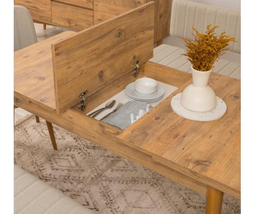 Mööblikomplekt toolid Vina - Atlantic Pine, Cream