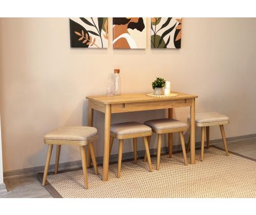Mööblikomplekt toolid Vina Mini 06 1005 - Oak, Cream