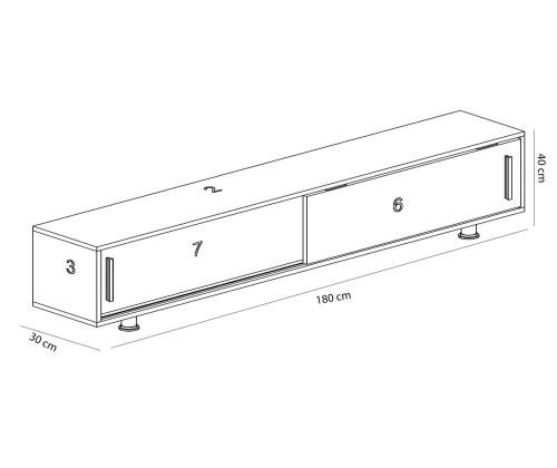TV laud Nehi - White, White