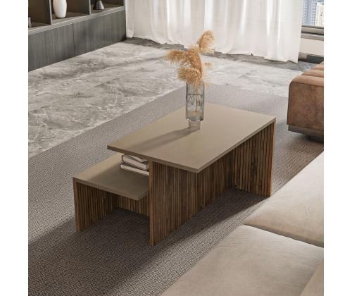 Mööblikomplekt lauad Twins - Taupe, Oak