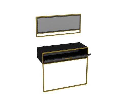 Polka Aynalı - Black